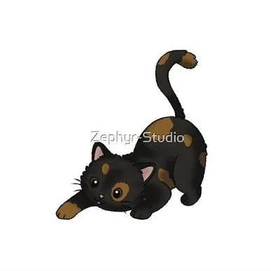 A baby small-sized female Black Domestic Short Hair cat named Golf for adoption in West Olive, MI