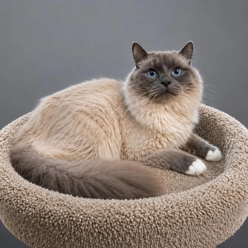 A young large-sized male White Ragdoll cat named Fluffernutter for adoption in Danbury, CT