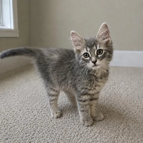 A baby medium-sized male Buff / Tan / Fawn Domestic Medium Hair cat named Artie & Allie for adoption in Lemoyne, PA