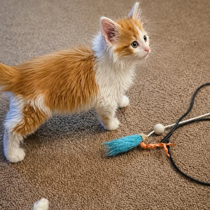 A baby small-sized male Orange / Red Domestic Long Hair cat named Marlon for adoption in Oakton, VA
