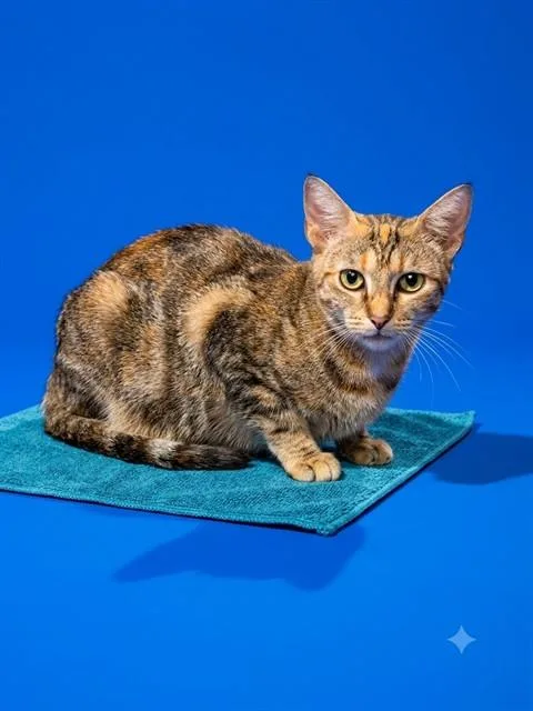 A young small-sized female Domestic Short Hair cat named Pillow Puff for adoption in Jacksonville, FL