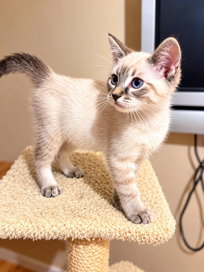 A baby medium-sized male Siamese cat named Cody Napa for adoption in Napa, CA