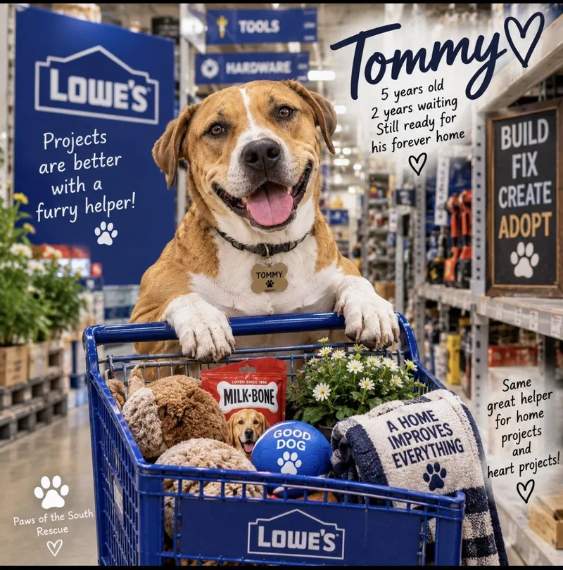An adult large-sized male Brown / Chocolate Labrador Retriever dog named Tommy for adoption in CUMMING, GA