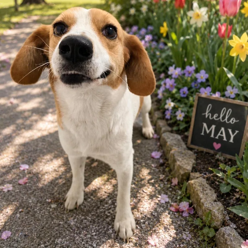 A baby medium-sized female Brown / Chocolate Beagle dog named Betty for adoption in Walnut Cove, NC