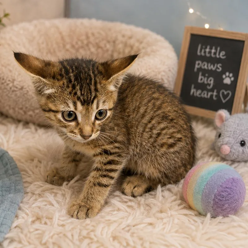 A baby small-sized male Domestic Short Hair cat named Otis for adoption in Lufkin, TX