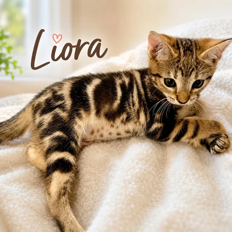 A baby small-sized female Domestic Short Hair cat named Liora for adoption in Cumming, GA