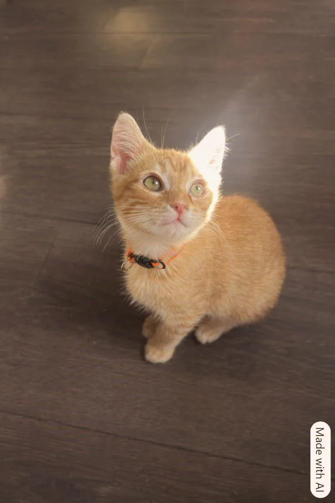 A baby small-sized male Domestic Short Hair cat named Cheetopuff for adoption in Lunenburg, MA