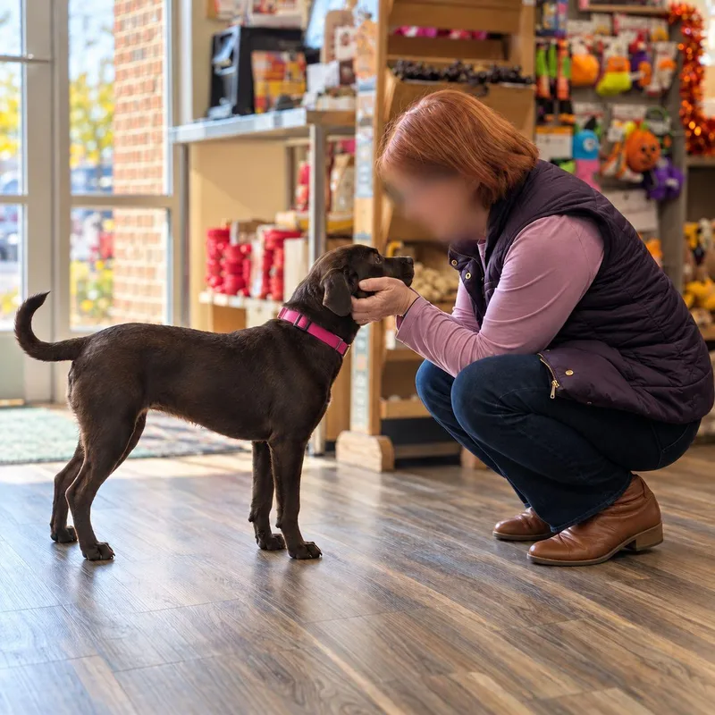 A baby small-sized female Australian Kelpie dog named Danielle for adoption in Plain City, OH