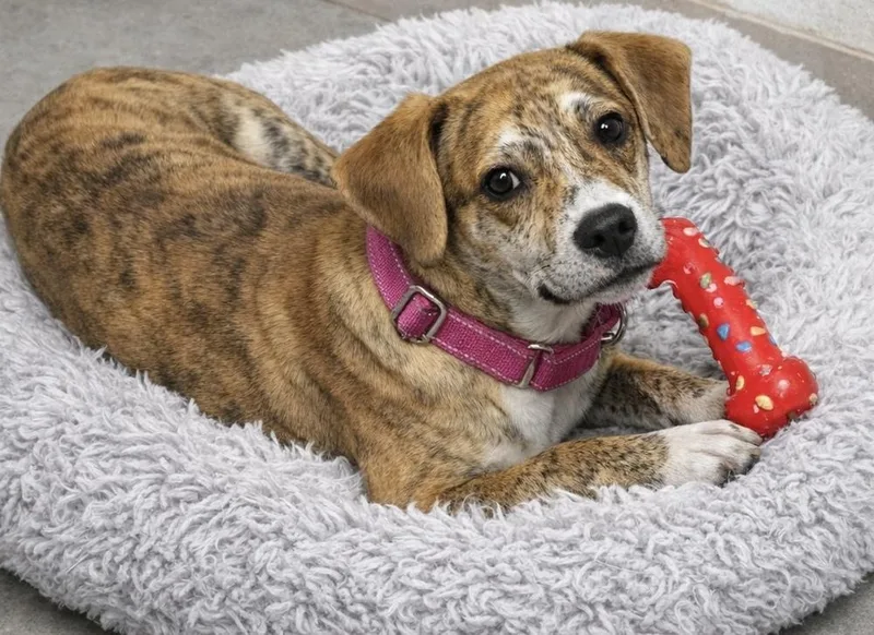 An adult small-sized female Mixed Breed dog named Creme Brulee for adoption in Evansville, IN