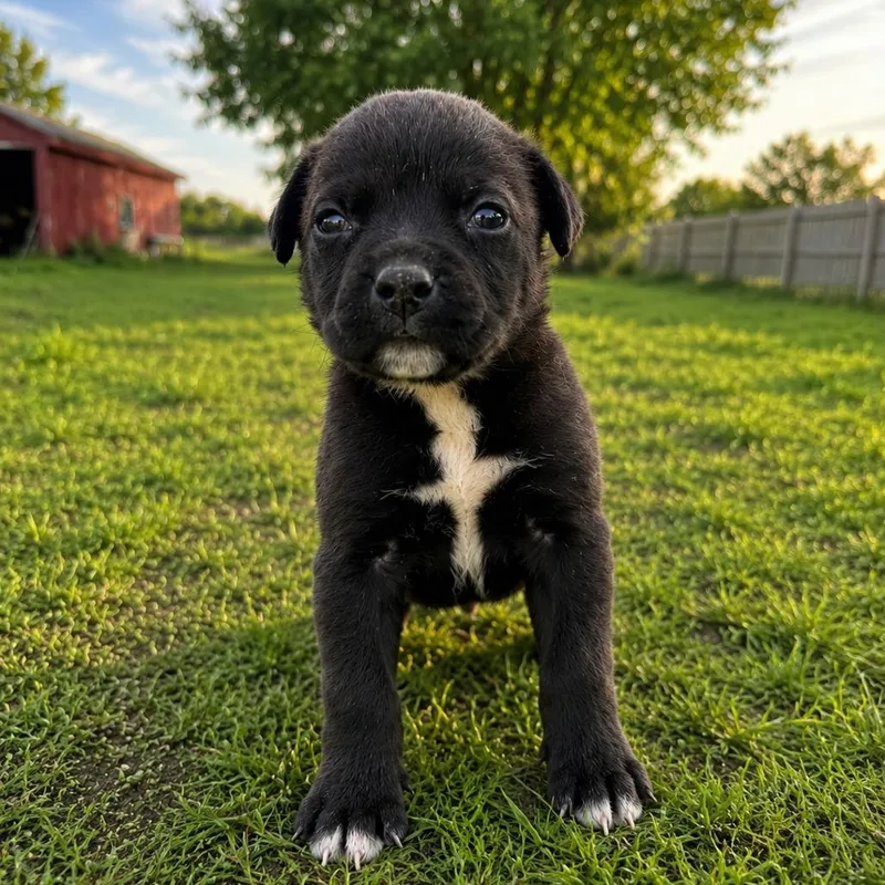 A baby medium-sized female Brown / Chocolate Labrador Retriever dog named Valka for adoption in Columbia Station, OH