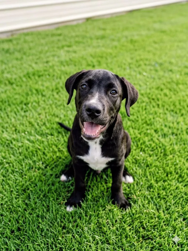 A young medium-sized male Black Great Dane dog named Thor for adoption in Livingston, TX
