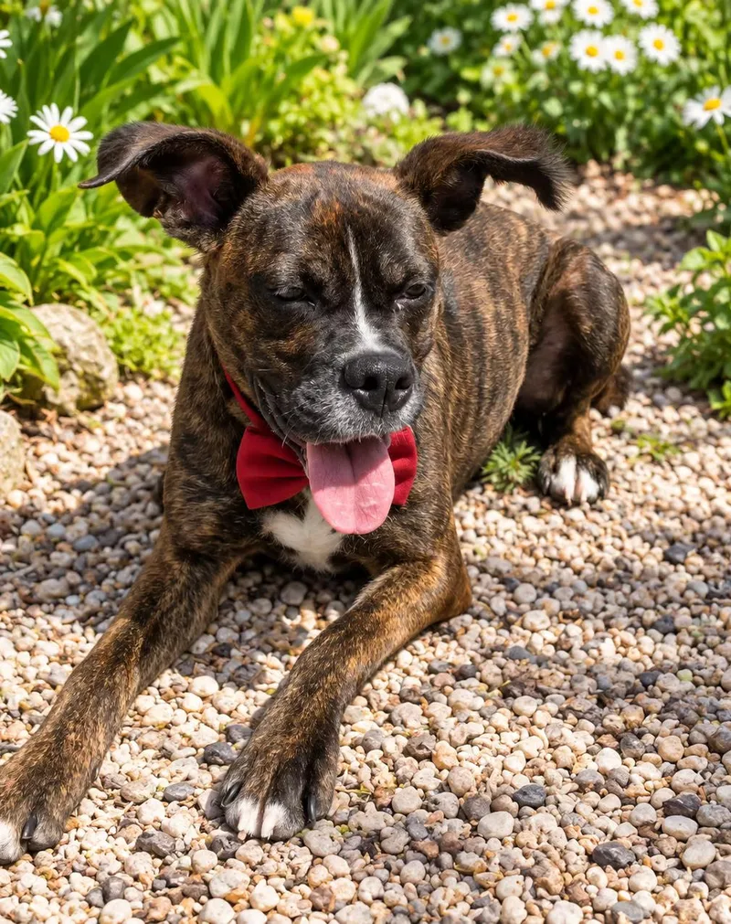 A young medium-sized male Boxer dog named Rocky for adoption in Newport Beach, CA