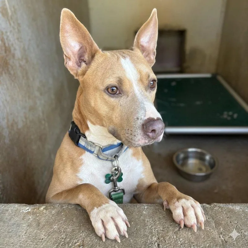 An adult medium-sized male Basenji dog named Petey for adoption in Austin, TX