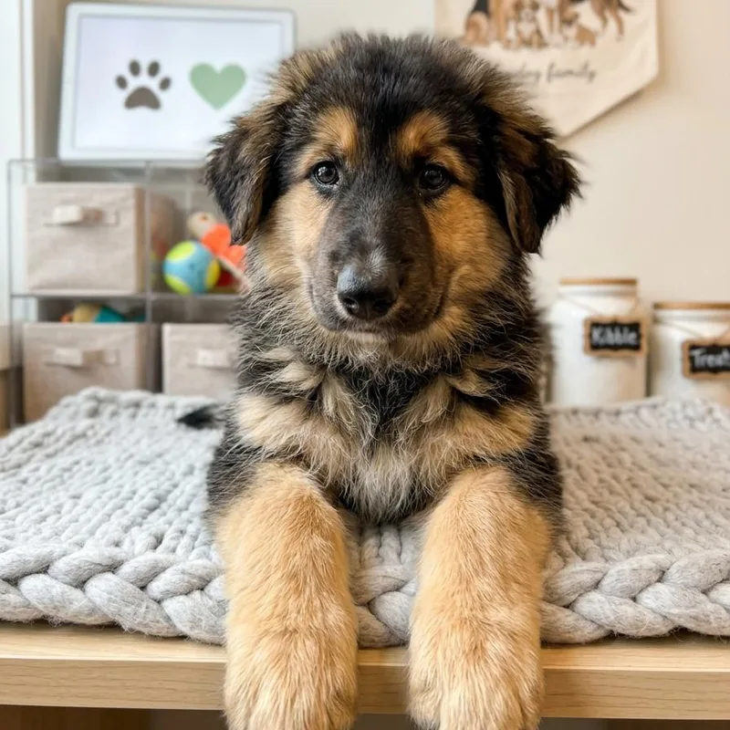 A baby medium-sized female Black Shepherd dog named Dolly for adoption in Pasadena , MD
