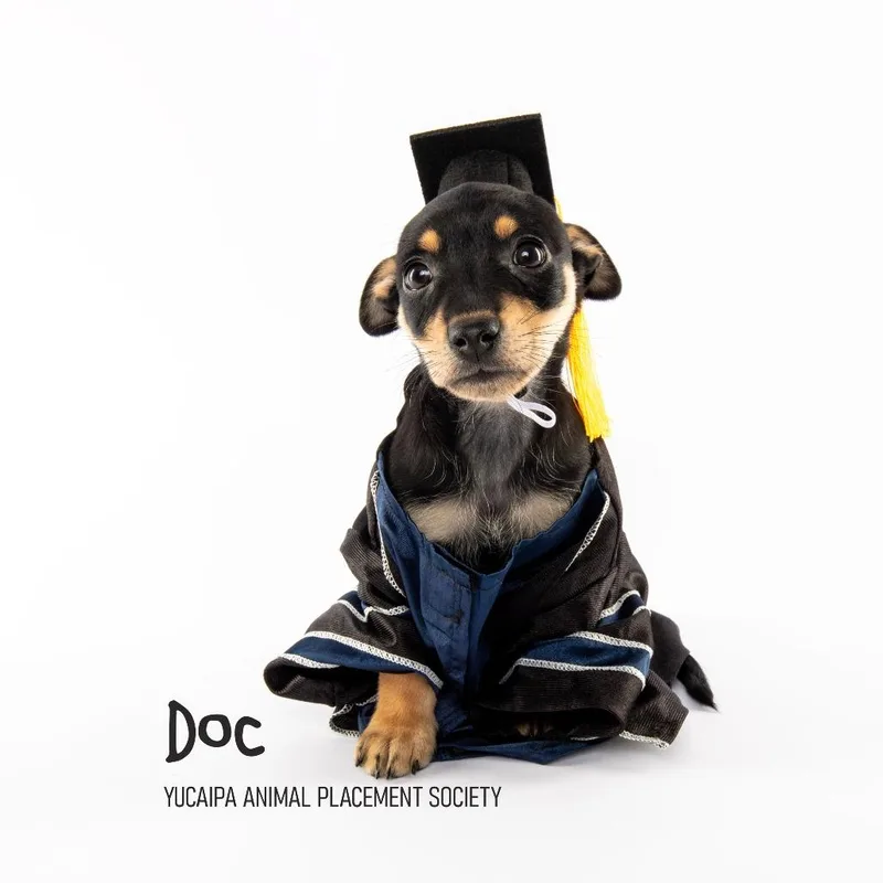 A baby small-sized male Black Chihuahua dog named Doc for adoption in Yucaipa, CA