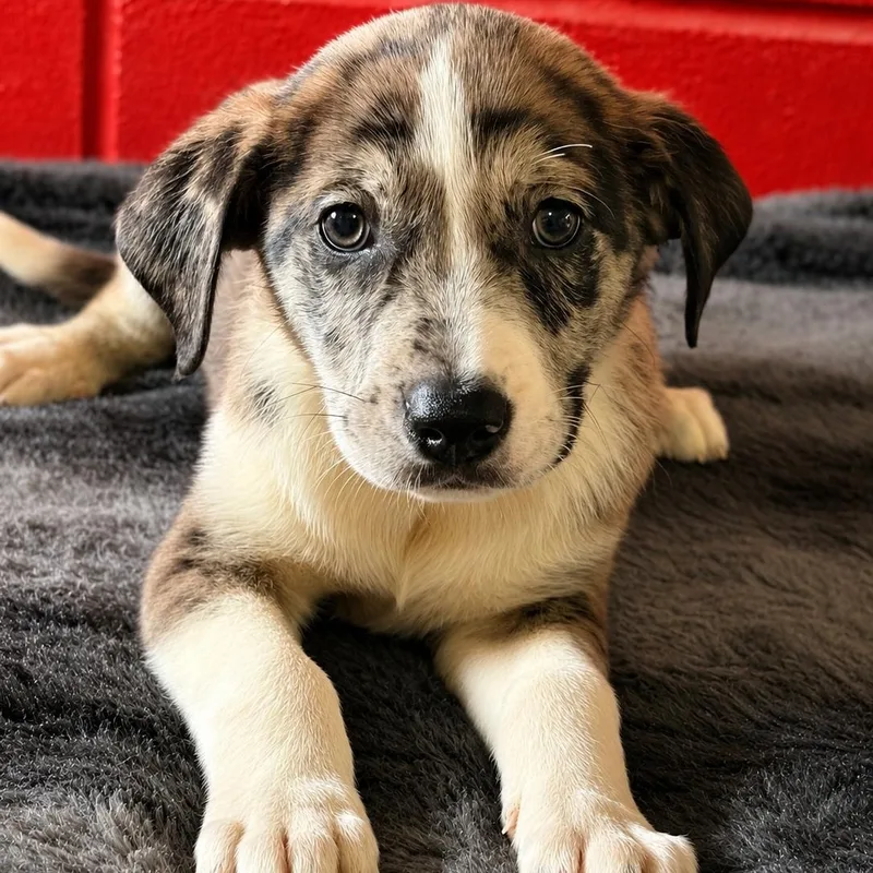 A baby medium-sized female Mixed Breed dog named Rouge for adoption in Hughesville, MD