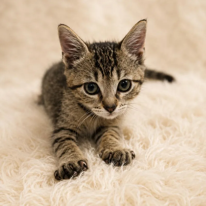 A baby small-sized male Brown / Chocolate Domestic Short Hair cat named Teddy for adoption in Tylertown, MS