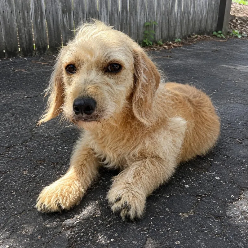 A young medium-sized male Apricot / Beige Terrier dog named Maximo for adoption in Hillsborough, NJ