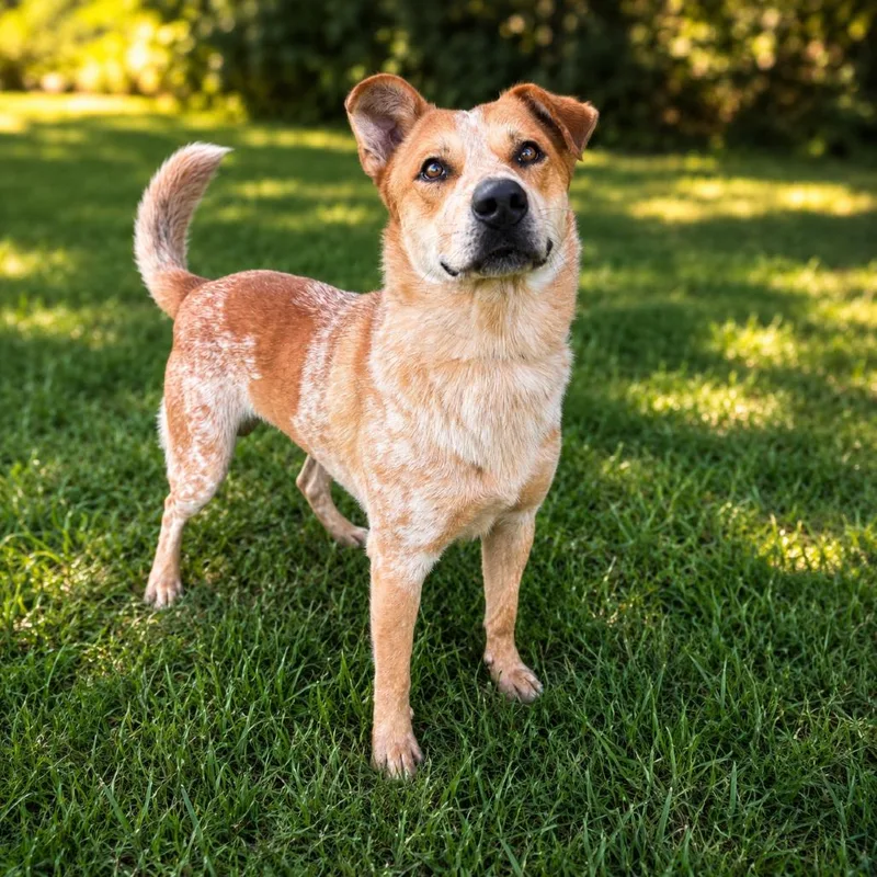 An adult medium-sized male Red / Chestnut / Orange Cattle Dog dog named Oakland D for adoption in Corsicana, TX
