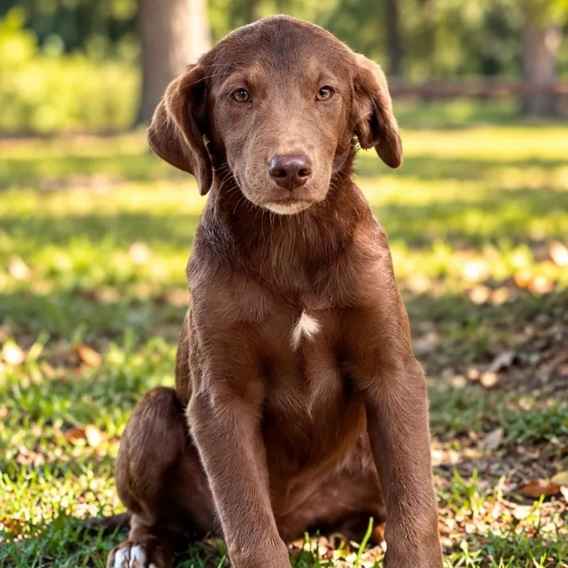 A young medium-sized female Golden Retriever dog named Story for adoption in Lucedale, MS