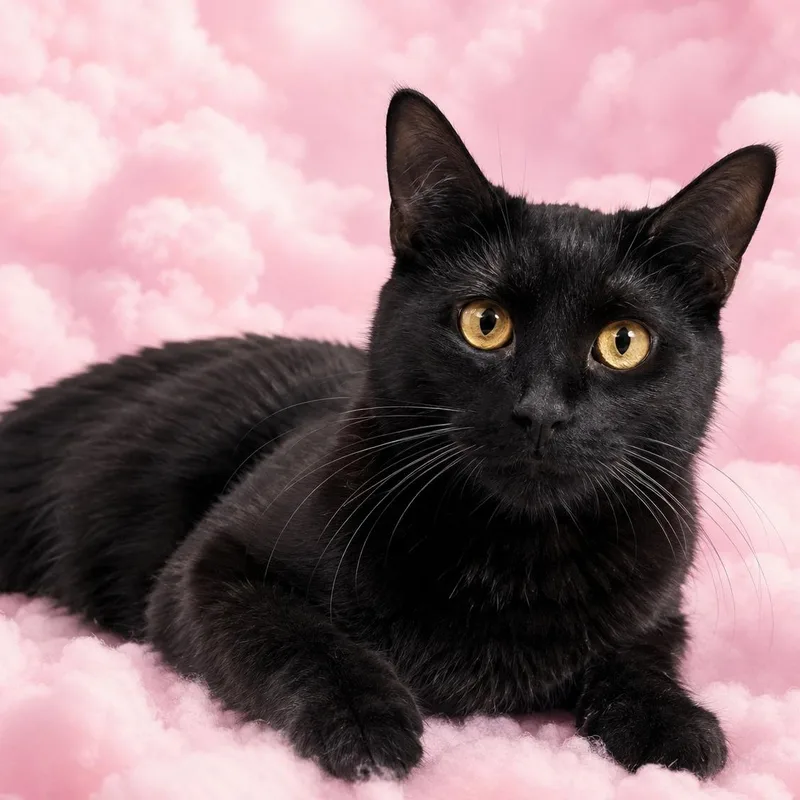 A young medium-sized female Black Domestic Short Hair cat named Sheba for adoption in Charlotte, NC
