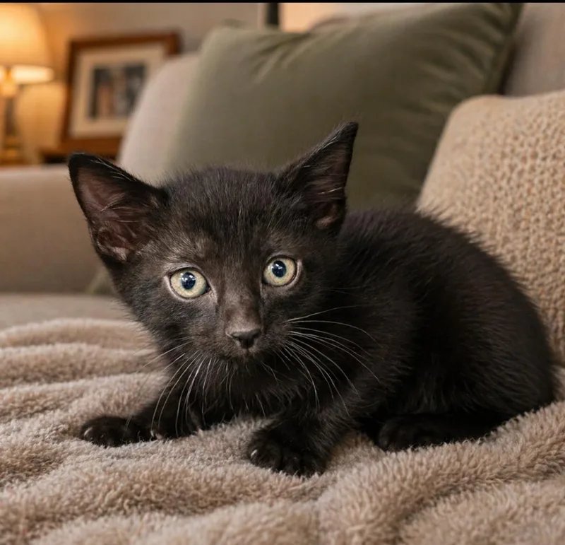 A baby small-sized male Domestic Short Hair cat named Wally for adoption in Washington Court House, OH