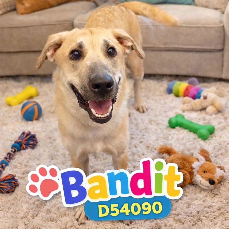 A baby medium-sized male Mixed Breed dog named Bandit for adoption in Clarksville, TN