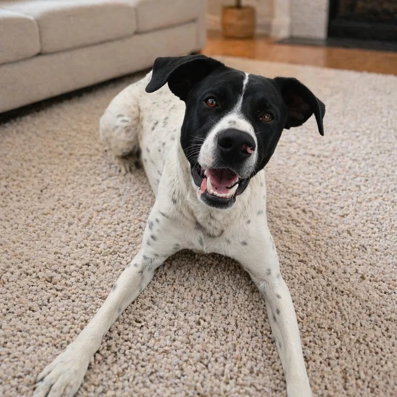 An adult large-sized male White / Cream German Shorthaired Pointer dog named Cosmo for adoption in Susanville, CA