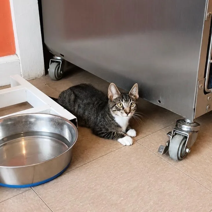 A baby medium-sized male Domestic Short Hair cat named Kasper for adoption in Marianna, FL