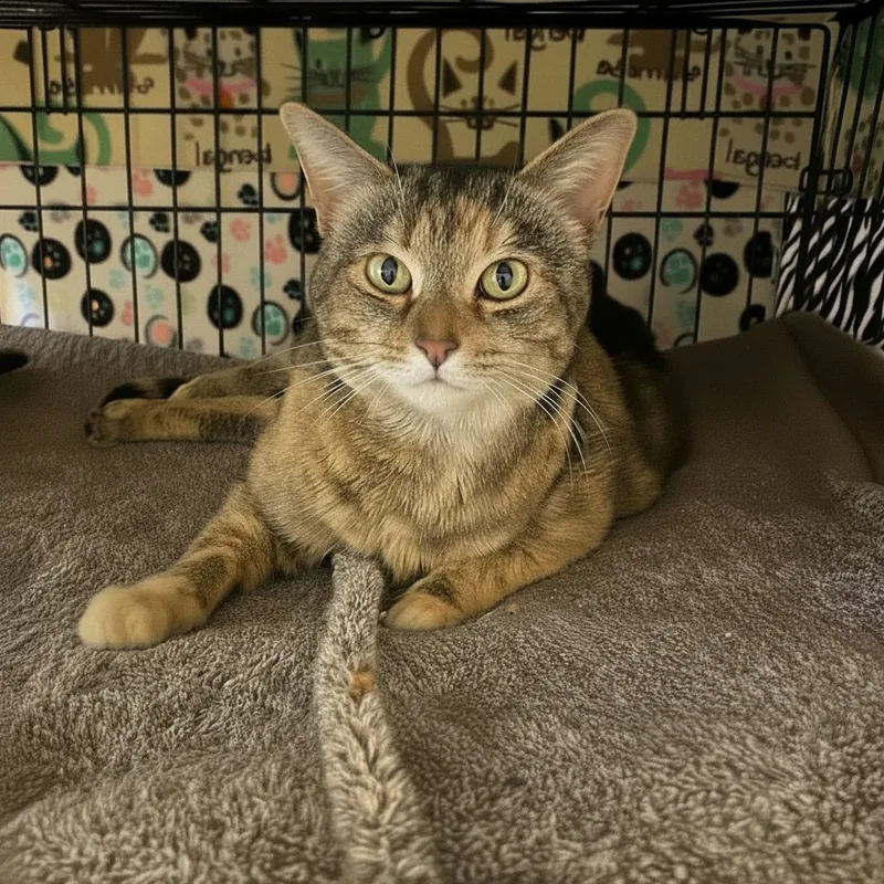 A young medium-sized female Domestic Short Hair cat named Molly Sue for adoption in Blasdell, NY