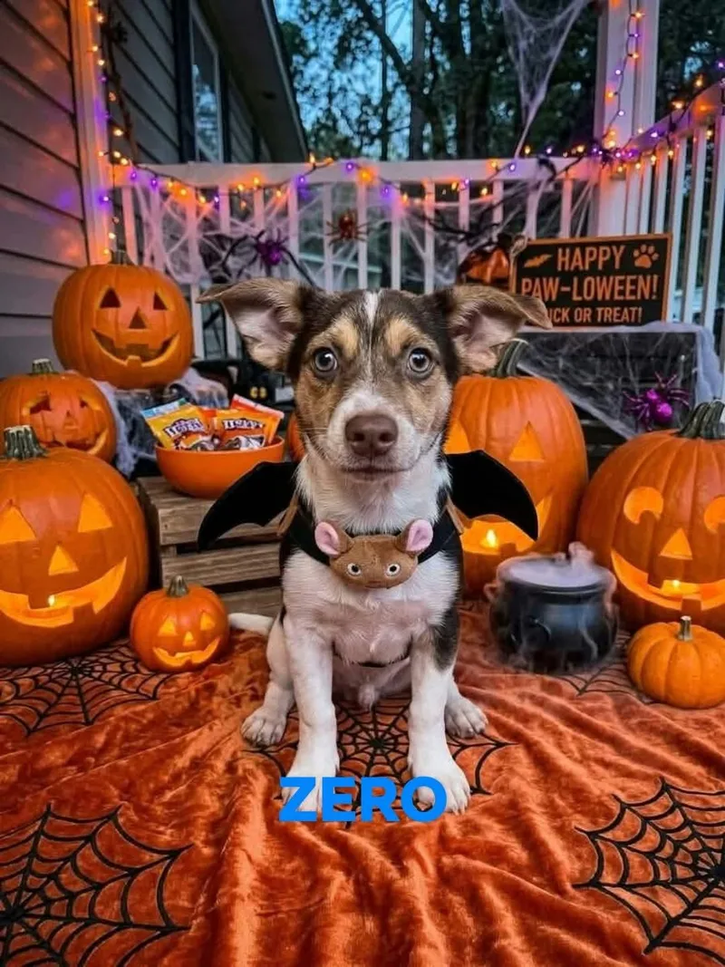 A baby small-sized female Chihuahua dog named Nightmare before Christmas gang for adoption in Brooksville, FL