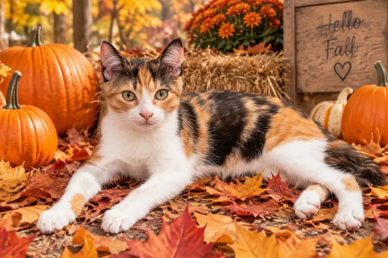 A baby small-sized female Calico Domestic Short Hair cat named Cali for adoption in Liverpool, TX