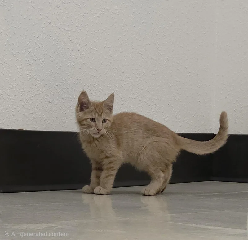 A baby medium-sized female Tabby (Orange / Red) Domestic Short Hair cat named Onion Ring for adoption in Red Wing, MN