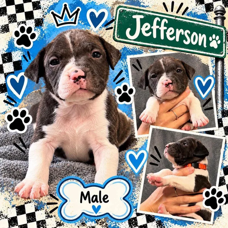 A baby medium-sized male Mixed Breed dog named Jefferson for adoption in Pleasant Ridge, MI