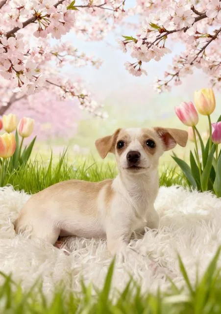 A baby small-sized female Bicolor Chihuahua dog named Bonnie for adoption in Tehachapi, CA