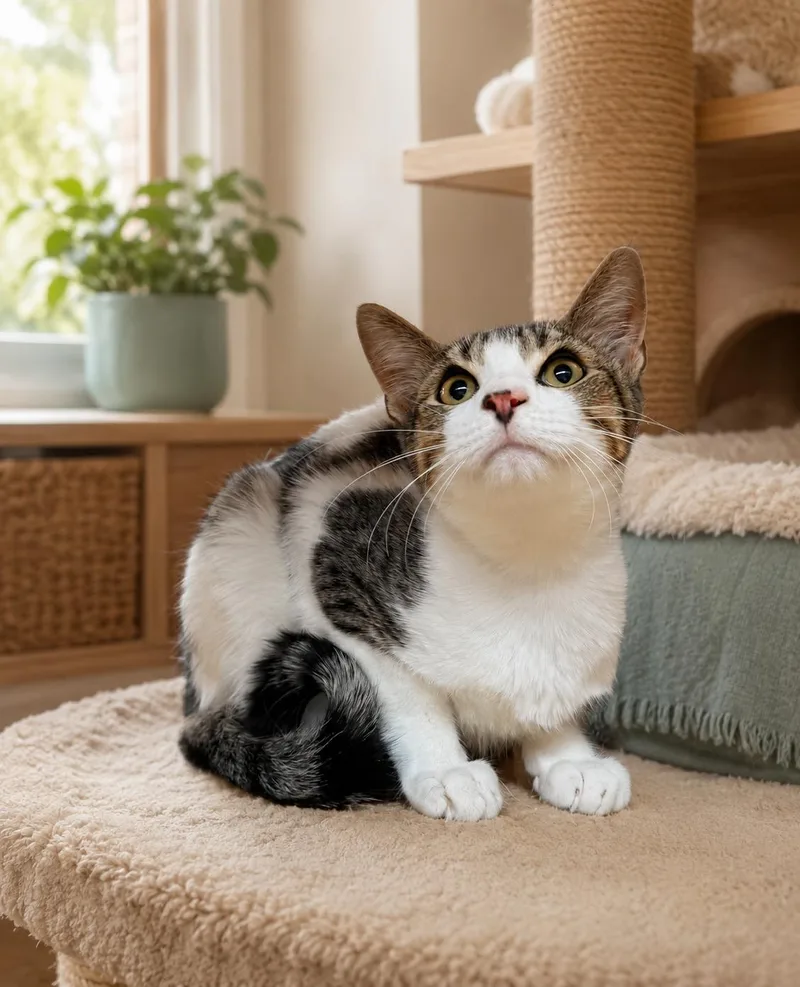 A young medium-sized male Tabby (Brown / Chocolate) Tabby cat named Bishop for adoption in Marion, IN