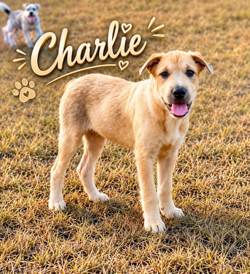 A baby medium-sized male Apricot / Beige Mixed Breed dog named Charlie for adoption in New Rochelle, NY