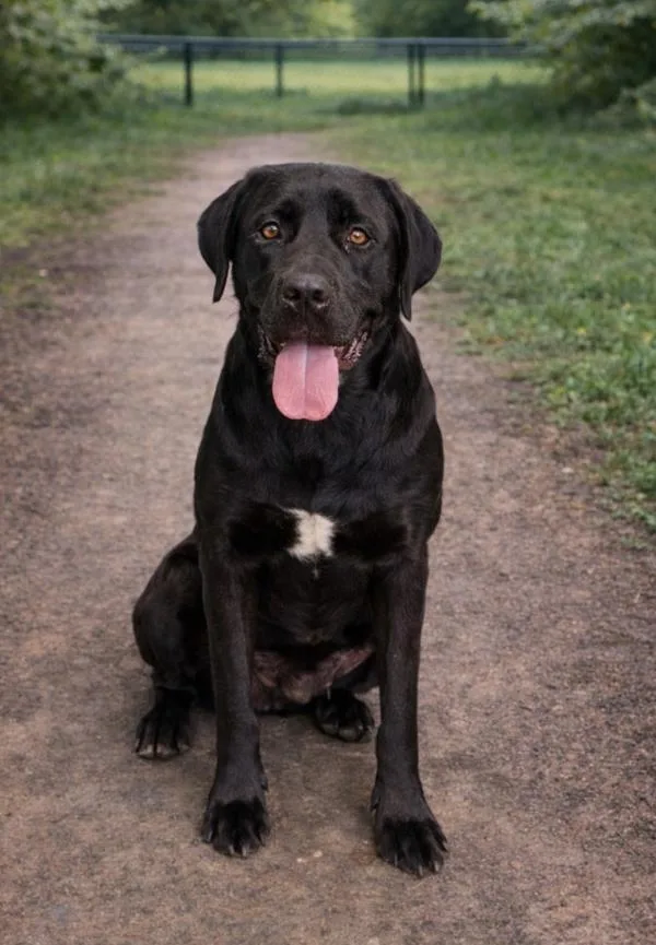 An adult large-sized female Labrador Retriever dog named Black Berry for adoption in Lafayette, LA