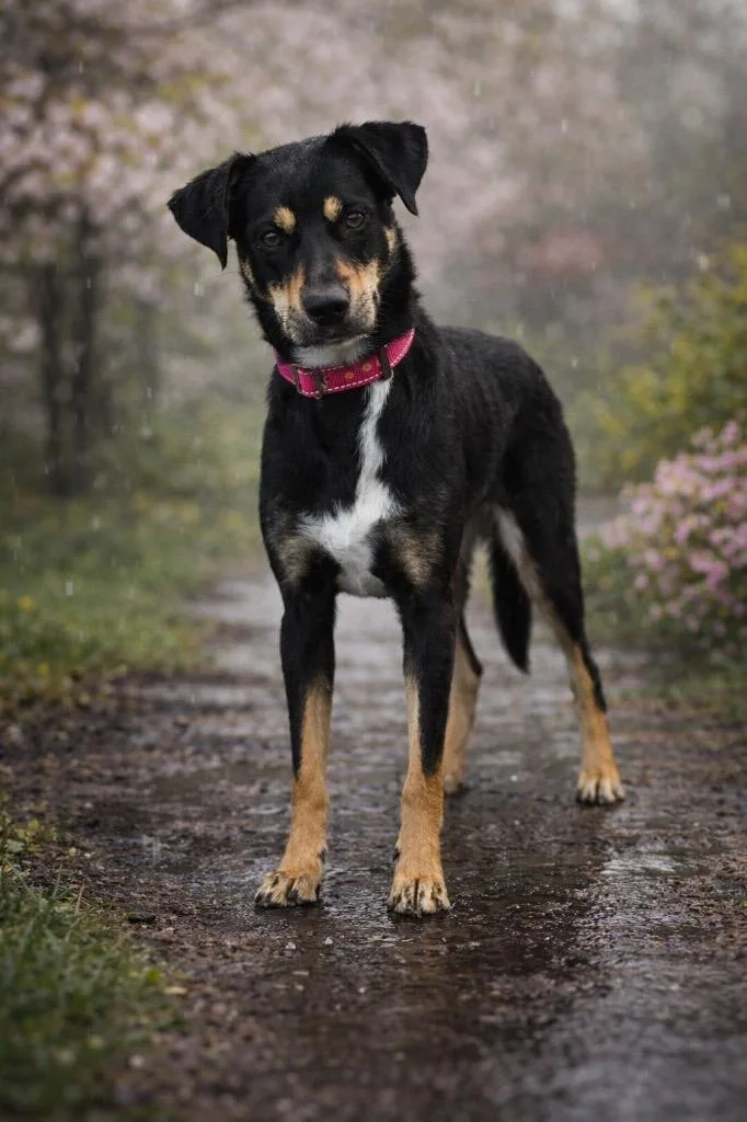A baby medium-sized female Rat Terrier dog named Angel for adoption in Cobden, IL