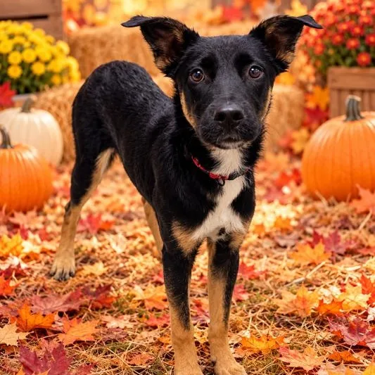 A baby medium-sized male Tricolor (Brown, Black, & White) Shepherd dog named Boscoe for adoption in Williston, VT