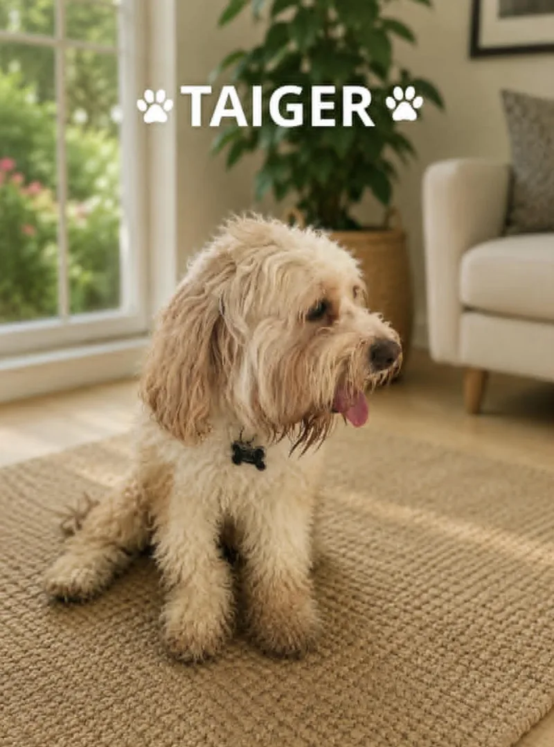 A young small-sized male Maltipoo dog named Tyger for adoption in Allen, TX