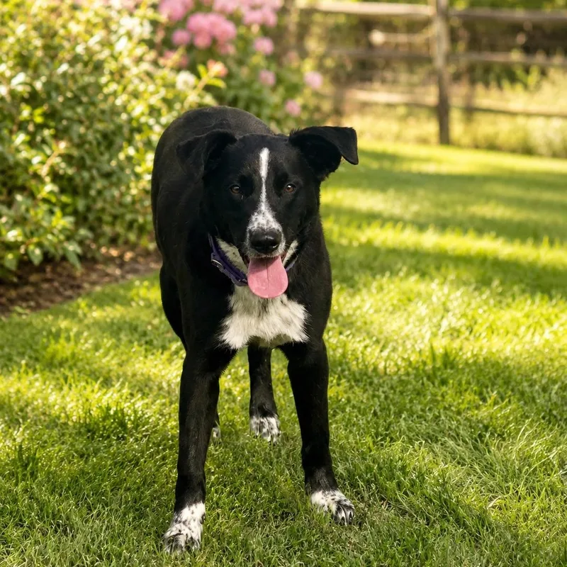 A young medium-sized female Black Mixed Breed dog named Addie for adoption in Cranston, RI