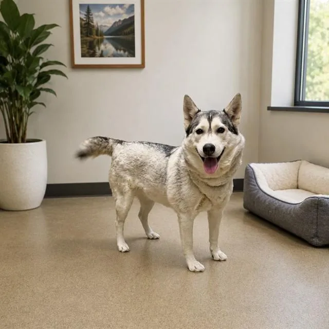 A young large-sized female Husky dog named Kelly for adoption in Lancaster, CA