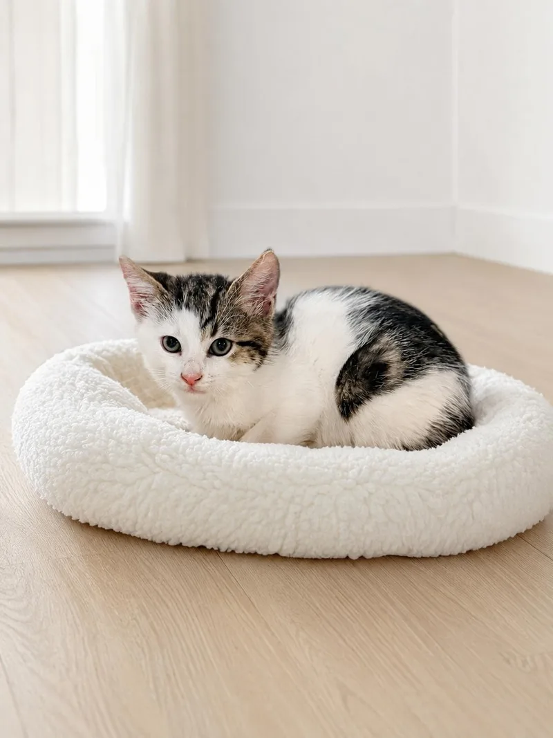 A baby medium-sized male Domestic Short Hair cat named Beaver for adoption in Crown Point, IN