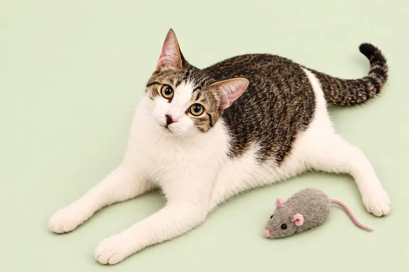 A young medium-sized male Tabby (Gray / Blue / Silver) Tabby cat named Kevin for adoption in Churchville, PA