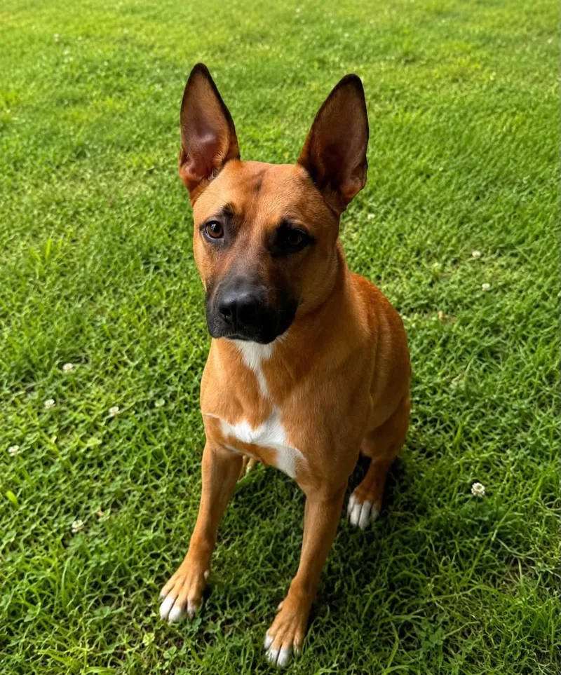 An adult large-sized male Shepherd dog named Goose for adoption in Atchison, KS