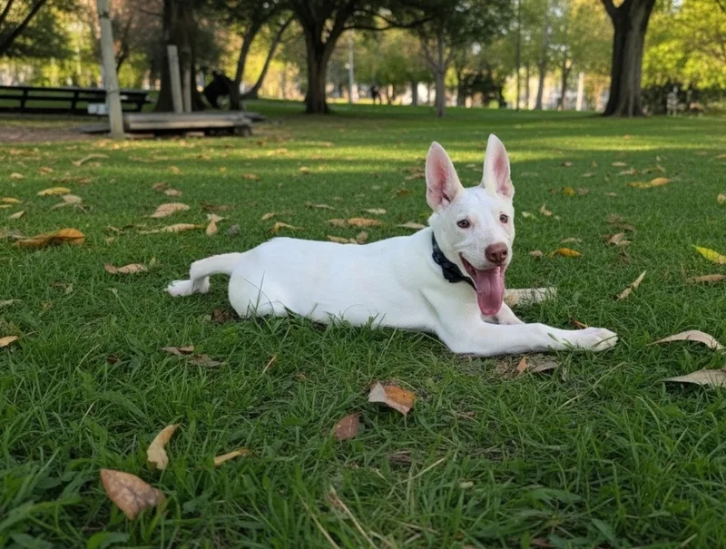 A baby medium-sized male White / Cream German Shepherd Dog dog named Duke for adoption in Tuscaloosa, AL