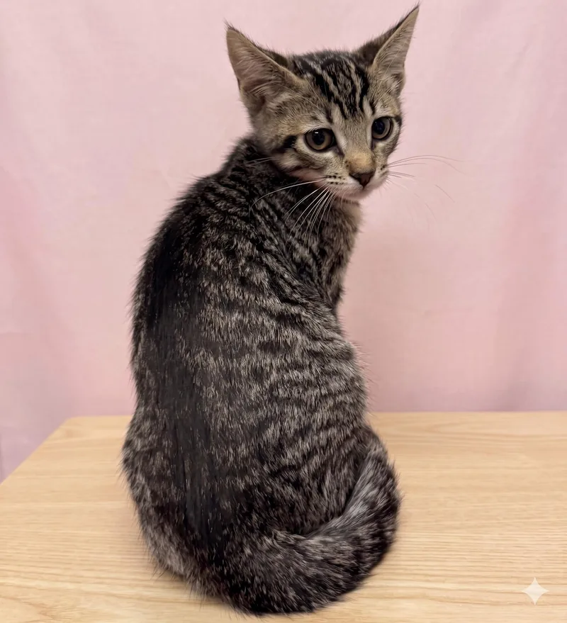 A baby small-sized female Domestic Short Hair cat named Betty for adoption in Los Angeles, CA