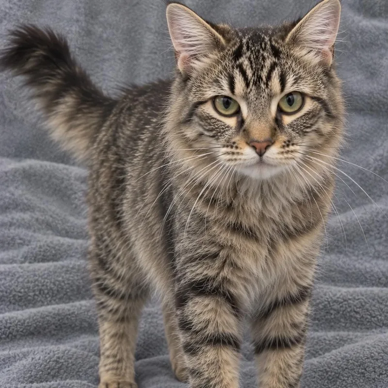 An adult medium-sized male Tabby (Brown / Chocolate) Domestic Medium Hair cat named Samuel for adoption in Graham, WA