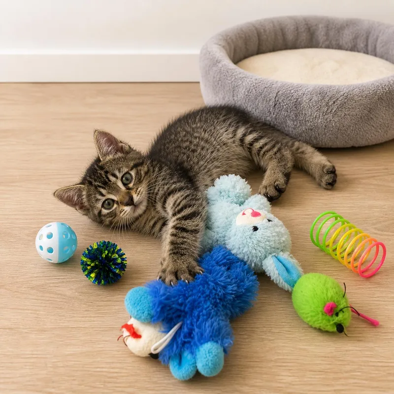 A baby medium-sized female Gray / Blue / Silver Domestic Medium Hair cat named Elodie for adoption in Hillsboro, TX